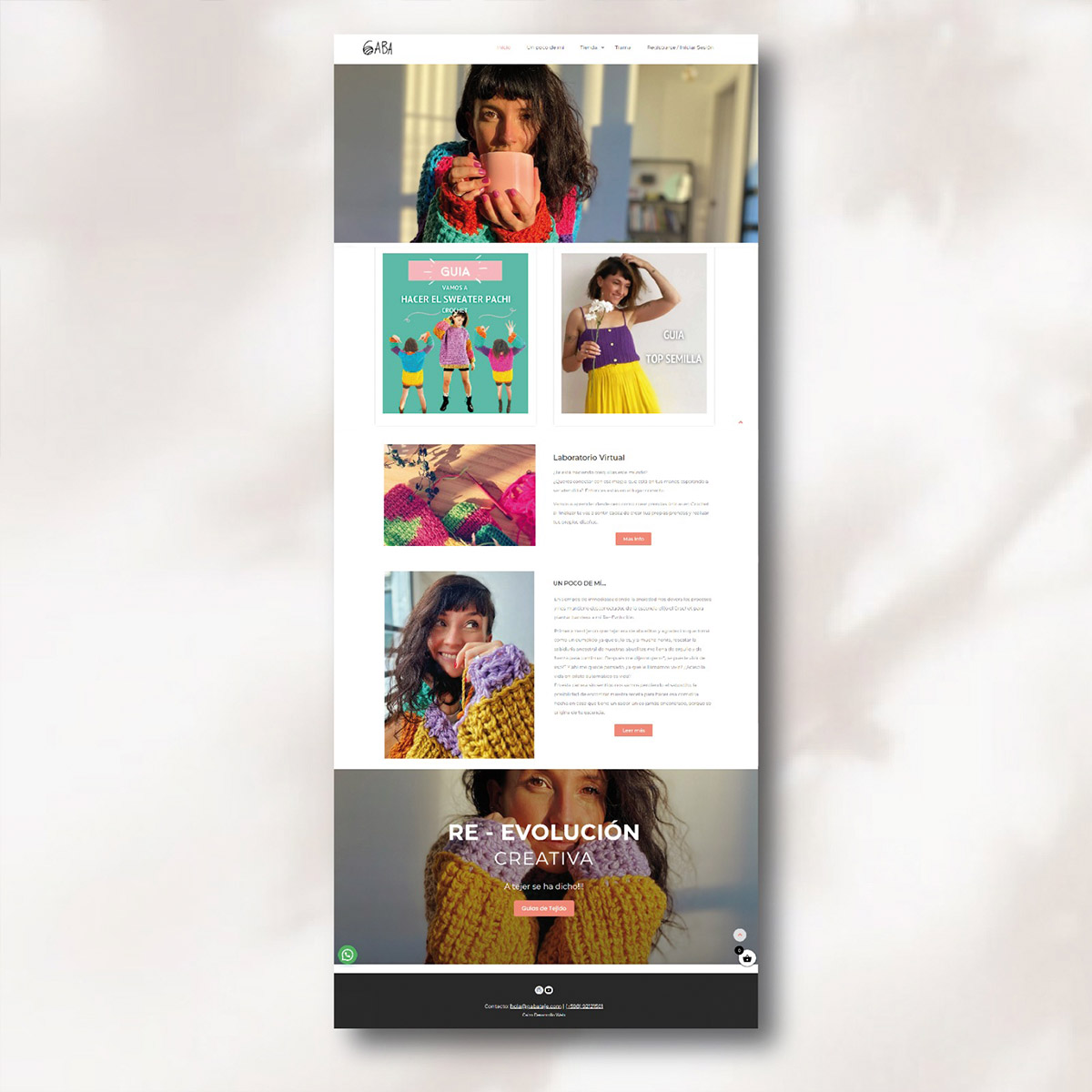 Gabateje, proyecto web estudio de diseño